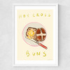 Hot Cross Bun Medium White Frame