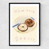 New York Bagels Narrow Black Frame