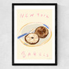 New York Bagels Medium Black Frame