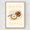 New York Bagels Medium Oak Frame