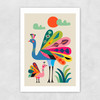 Peacocks Rachel Lee Unframed Print