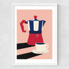 Mokka Pot Medium White Frame
