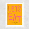 Let's Eat by SimplyExtraJordanary Narrow White Frame