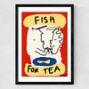 Fish For Tea Medium Black Frame
