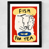 Fish For Tea Wide Black Frame