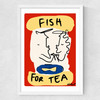 Fish For Tea Medium White Frame