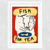 Fish For Tea Wide White Frame