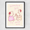 Scrunchie Girls Narrow Black Frame
