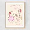 Scrunchie Girls Narrow Oak Frame