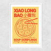 Soup Dumplings Narrow White Frame