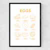 Eggs (Yellow on White) II Narrow Black Frame