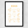 Eggs (Yellow on White) II Medium Black Frame
