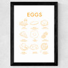 Eggs (Yellow on White) II Wide Black Frame