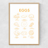 Eggs (Yellow on White) II Narrow Oak Frame