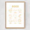 Eggs (Yellow on White) II Medium Oak Frame