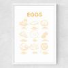 Eggs (Yellow on White) II Medium White Frame