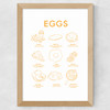 Eggs (Yellow on White) II Wide Oak Frame
