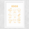 Eggs (Yellow on White) II Wide White Frame
