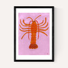 Orange Lobster on Pink