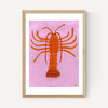 Orange Lobster on Pink