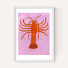 Orange Lobster on Pink