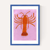 Orange Lobster on Pink