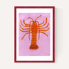 Orange Lobster on Pink