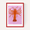 Orange Lobster on Pink
