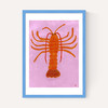 Orange Lobster on Pink