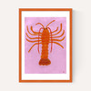 Orange Lobster on Pink