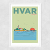 Hvar Narrow White Frame
