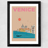 Venice, Italy Wide Black Frame