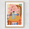 Flowers On A Chair Medium Oak Frame