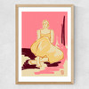 Pink Dream Medium Oak Frame