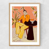 Woman With Oranges Narrow Oak Frame