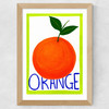 Large Orange Wide Oak Frame