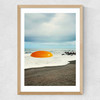Beach Egg - Sunny side up breakfast Medium Oak Frame