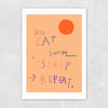 Eat Swim Sleep Repeat Unframed