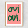 Oui Oui Peach Narrow Oak Frame