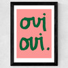 Oui Oui Peach Wide Black Frame