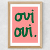 Oui Oui Peach Wide Oak Frame