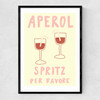 Aperol Spritz Per Favore Narrow Black Frame