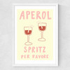 Aperol Spritz Per Favore Medium White Frame