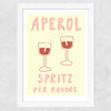 Aperol Spritz Per Favore Wide White Frame