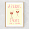 Aperol Spritz Per Favore Narrow Oak Frame
