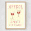 Aperol Spritz Per Favore Medium Oak Frame