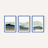 Blue Ink Triptych