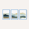 Blue Ink Triptych