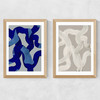 Abstract Brush Strokes Set Medium Oak Frame