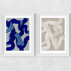 Abstract Brush Strokes Set Wide White Frame